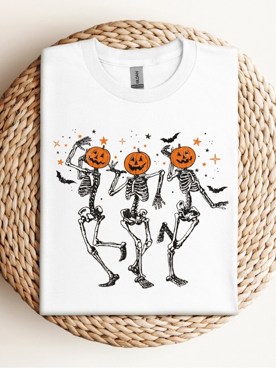 Handmade Tops - Dancing Skeletons T-Shirt